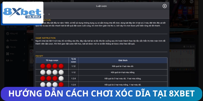 Hướng dẫn chơi xóc dĩa